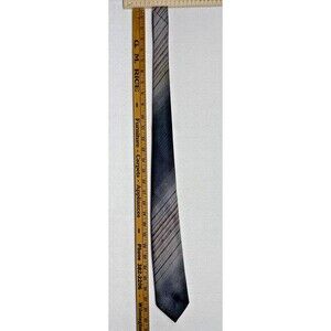 Guccini Mens Tie Gray Peach Tan Striped Classic Necktie Vintage Formal